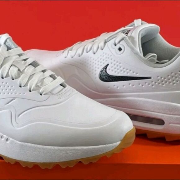 Nike Air Max 1 G Rare Golf white Gum black swoosh women size 9 - Picture 5 of 15